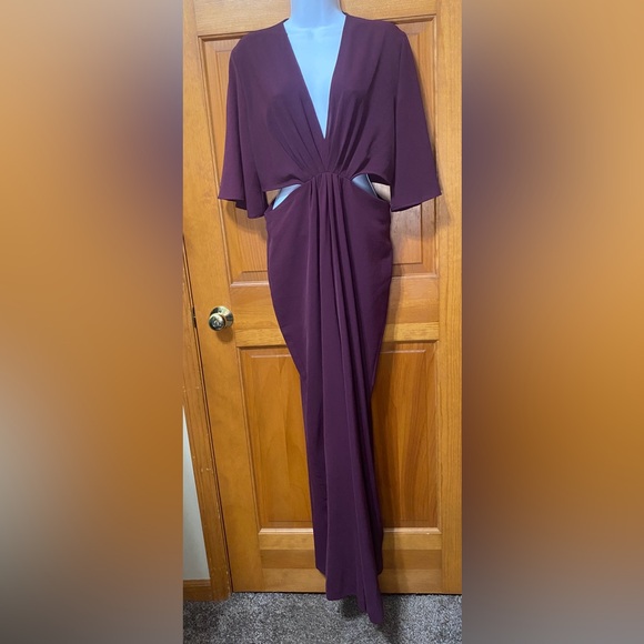 Zara Plum Jumpsuit with Cutout Detail - Picture 4 of 7